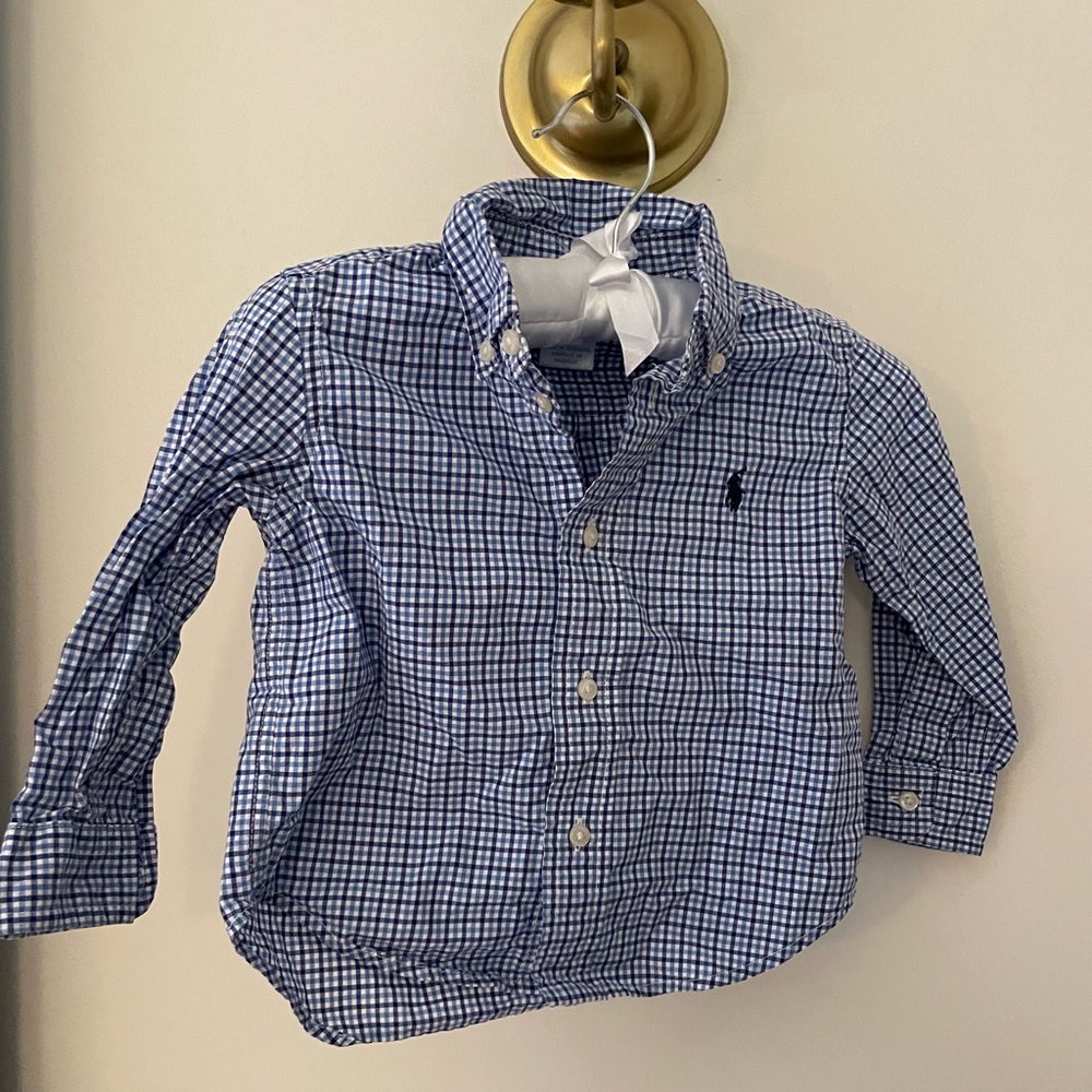 Adorable boys plaid shirt Ralph Lauren 18 months